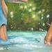 Gemälde Splash von Laplane Marion | Gemälde Figurativ Alltagsszenen Kinder Öl