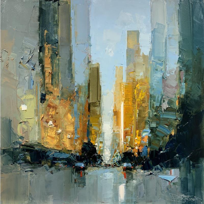 Painting Madison Avenue by Castan Daniel | Painting Figurative Oil Urban