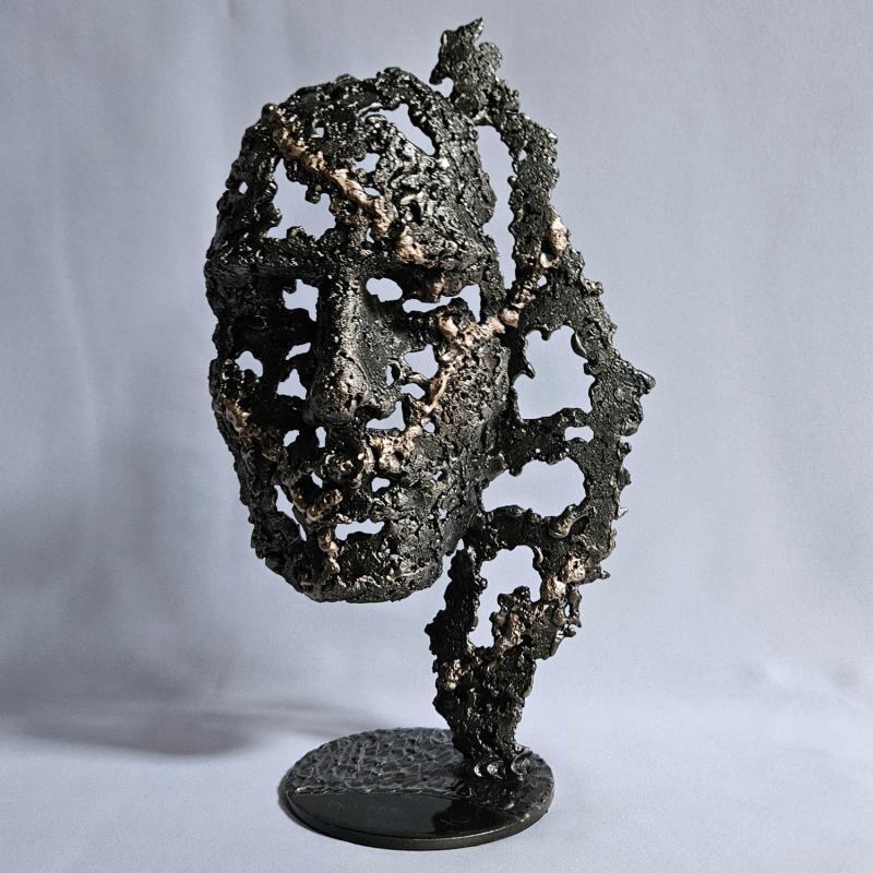 Skulptur Une larme 98-23 von Buil Philippe | Skulptur Figurativ Bronze, Metall Porträt