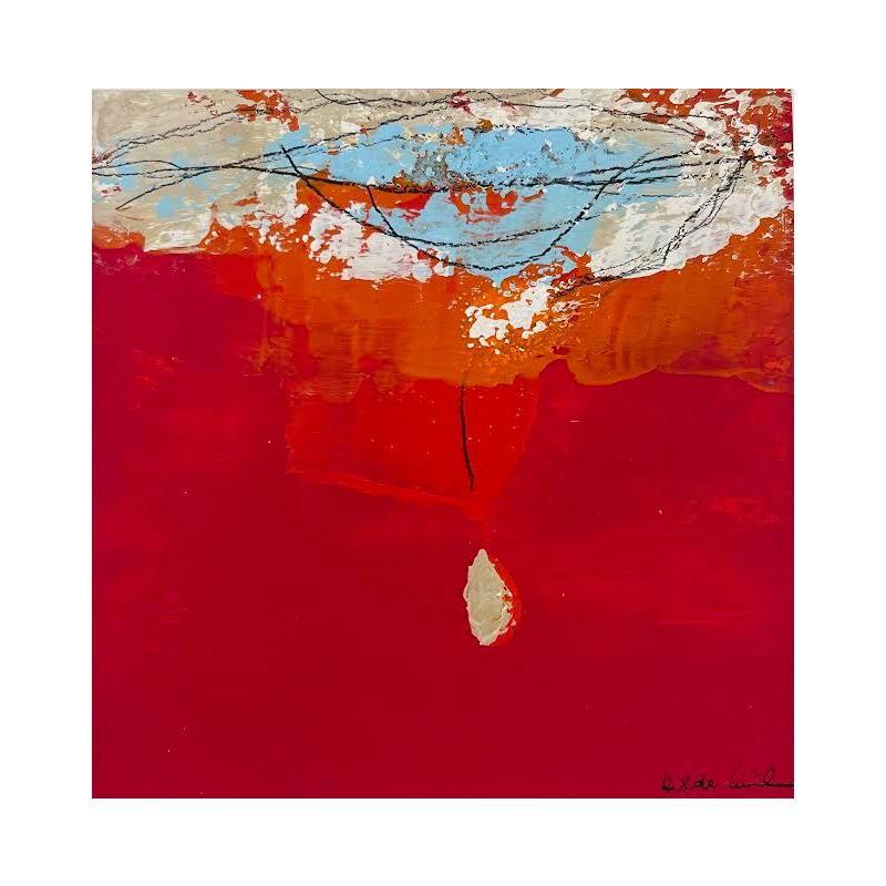 Gemälde abstract red A 21 von Wilms Hilde | Gemälde Abstrakt Acryl Collage