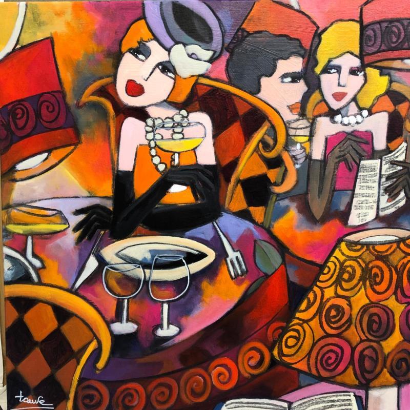 Painting Douce soirée  by Fauve | Painting Figurative Life style Acrylic