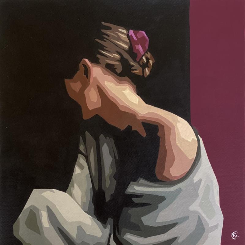 Painting Regarde moi ! by Colin Véronique | Painting Figurative Acrylic Life style, Mode, Portrait
