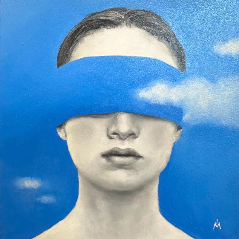 Painting I see the sky by Ivanova Margarita | Painting Surrealism Oil Portrait