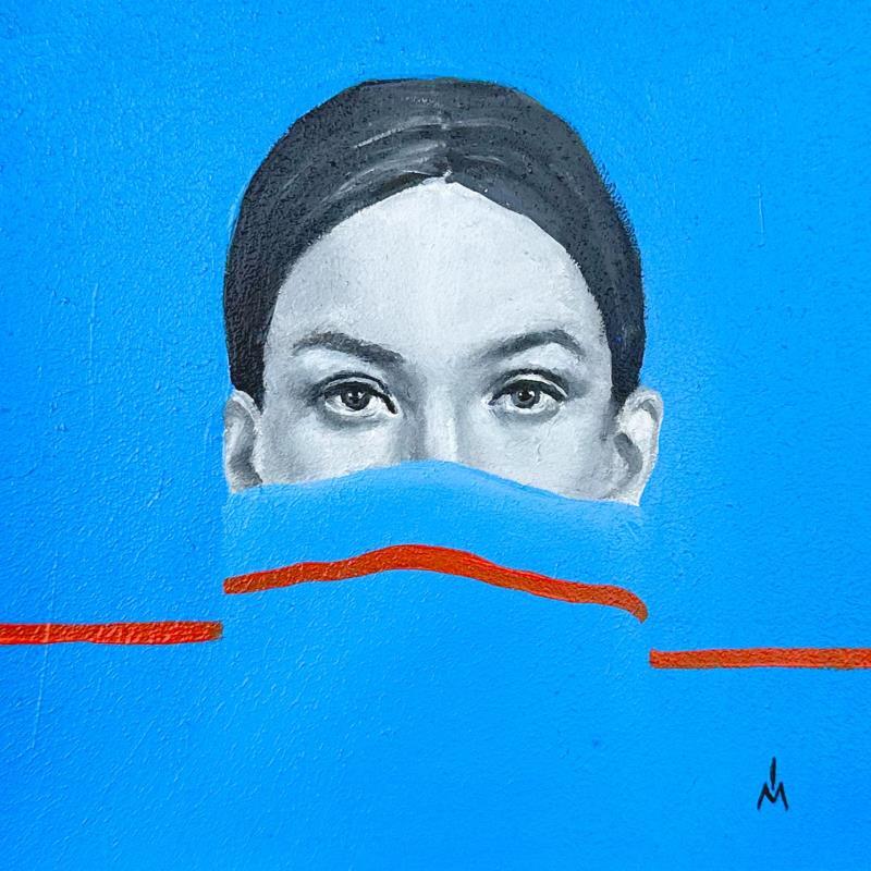 Gemälde Hide and seek von Ivanova Margarita | Gemälde Pop-Art Porträt Öl