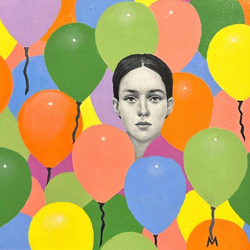 Gemälde Birthday von Ivanova Margarita | Gemälde Pop-Art Öl Pop-Ikonen, Porträt