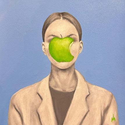 Gemälde Apple  von Ivanova Margarita | Gemälde Surrealismus Öl Pop-Ikonen, Porträt
