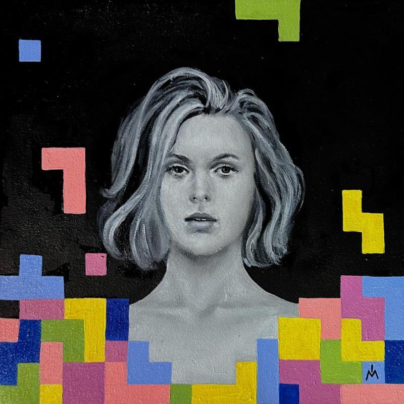 Painting Tetris by Ivanova Margarita | Painting Pop-art Portrait Oil