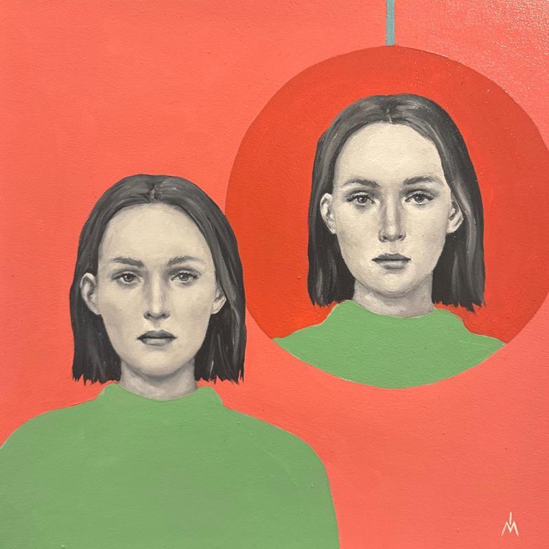 Gemälde Mirror von Ivanova Margarita | Gemälde Surrealismus Porträt Öl