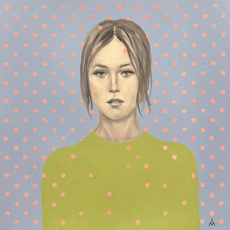 Painting Pink rain by Ivanova Margarita | Painting Pop-art Oil Portrait