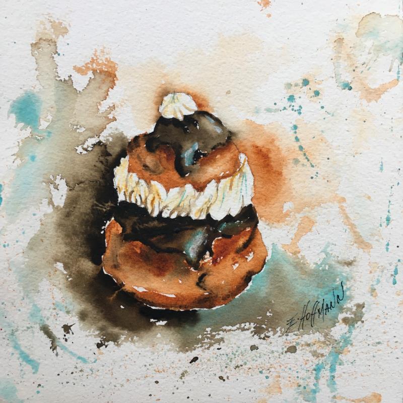 Painting  Religieuse très chocolatée by Hoffmann Elisabeth | Painting Figurative Watercolor Life style, Pop icons, Still-life