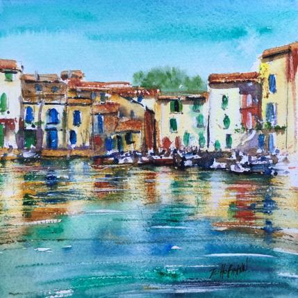 Painting  Martigues by Hoffmann Elisabeth | Painting Figurative Watercolor Marine, Pop icons, Urban