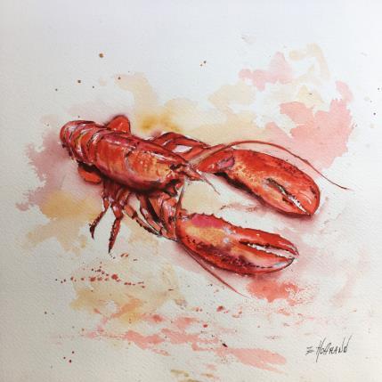 Painting Homard de profil by Hoffmann Elisabeth | Painting Figurative Watercolor Life style, Still-life