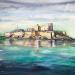 Peinture L’île au château d’If par Hoffmann Elisabeth | Tableau Figuratif Urbain Marine Aquarelle