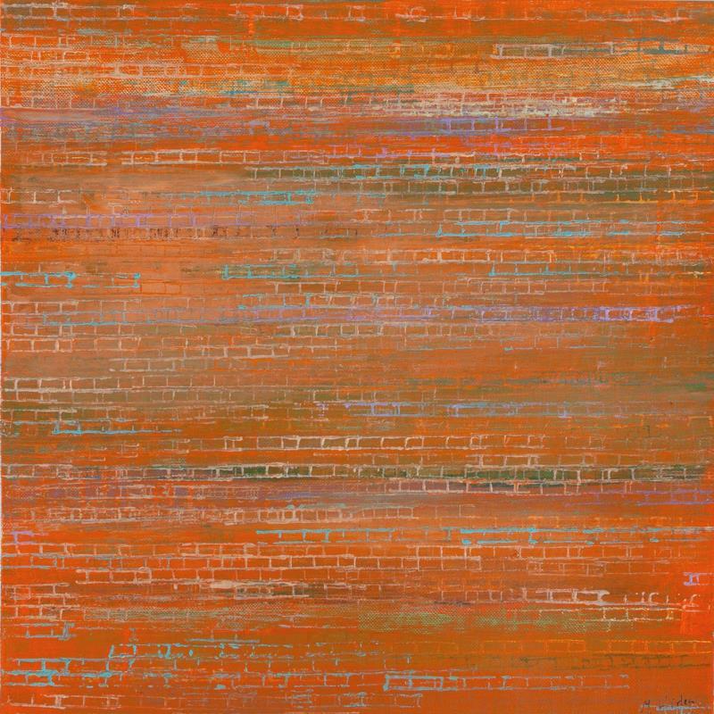 Peinture Orange par Hirléa Marina | Tableau Abstrait Huile