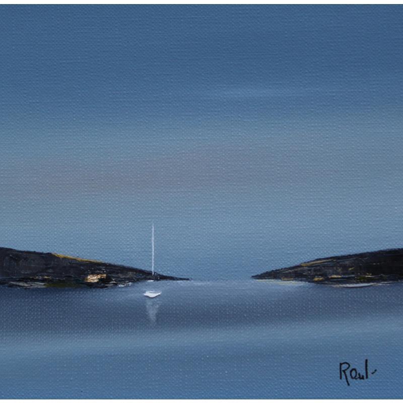 Painting Plénitude 58 by Roussel Marie-Ange et Fanny | Painting Figurative Marine Minimalist Oil