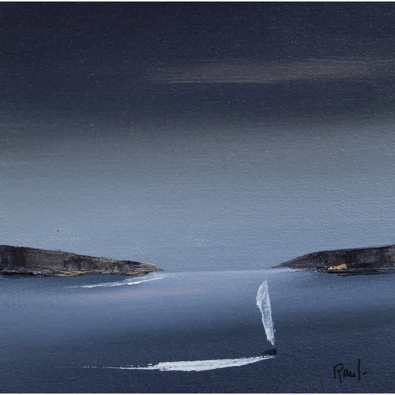 Painting Evasion 58 by Roussel Marie-Ange et Fanny | Painting Figurative Marine Minimalist Oil