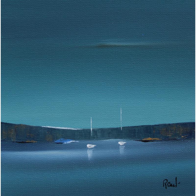Painting Plénitude by Roussel Marie-Ange et Fanny | Painting Figurative Oil Marine, Minimalist