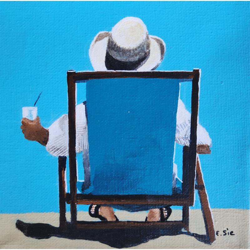 Painting L'apéro by Sie Evelyne | Painting Figurative Life style Acrylic