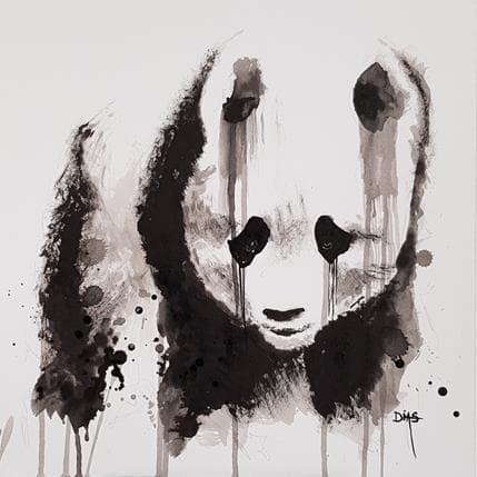 Peinture Panda par Dias | Tableau Figuratif Mixte animaux