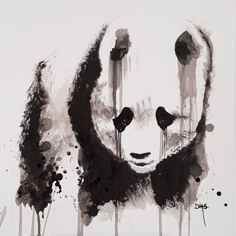 Painting Panda by Dias | Painting Figurative Mixed Animals