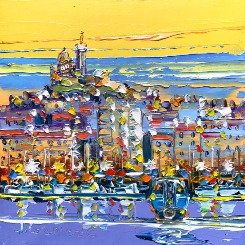 Painting Le premier Ferry Boat  by Corbière Liisa | Painting Figurative Oil Landscapes, Marine