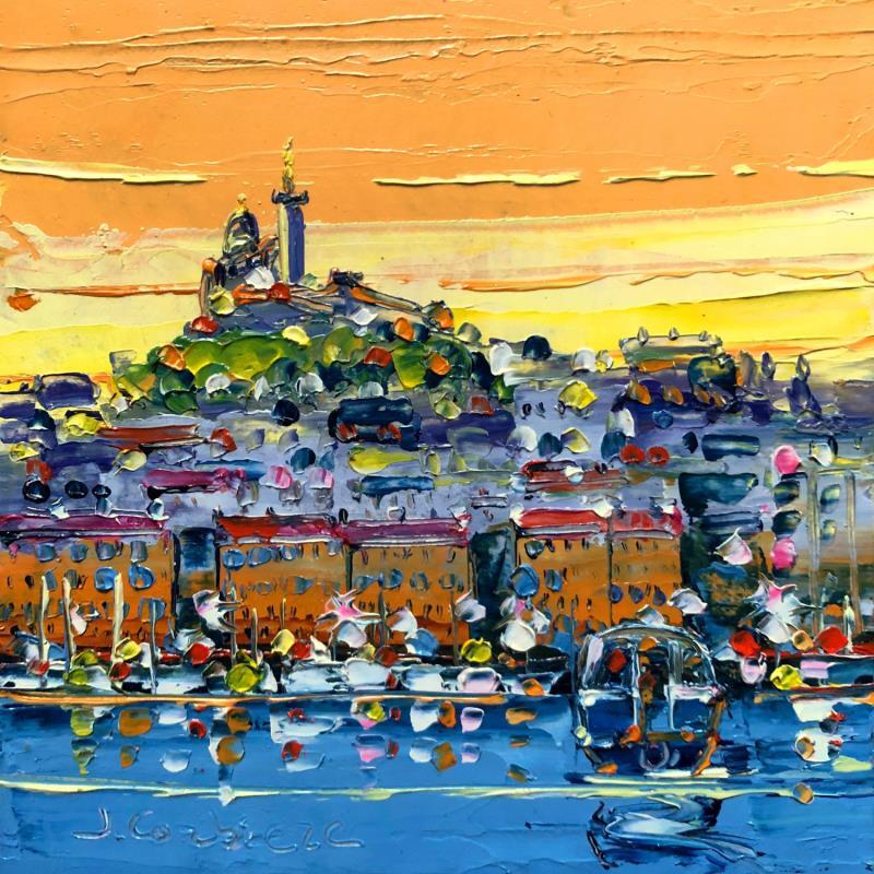 Gemälde Croisiére en Ferry Boat von Corbière Liisa | Gemälde Figurativ Öl Landschaften, Marine