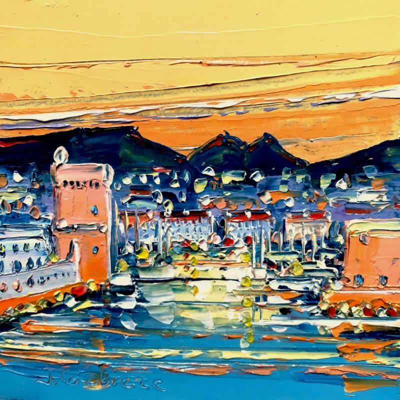 Gemälde Retour dans le vieux port von Corbière Liisa | Gemälde Figurativ Öl Landschaften, Marine