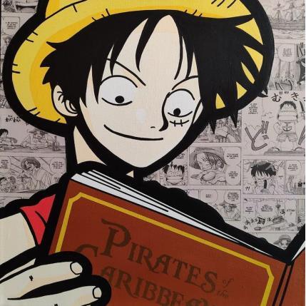 Gemälde Luffy von Kalo | Gemälde Pop-Art Collage, Graffiti, Posca Pop-Ikonen