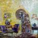 Peinture Juste toi  par Romanelli Karine | Tableau Figuratif Scènes de vie Acrylique Collage Posca Pastel Feuille d'or Papier