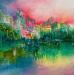 Gemälde Dans la joie et l'allégresse von Levesque Emmanuelle | Gemälde Abstrakt Landschaften Urban Architektur Öl