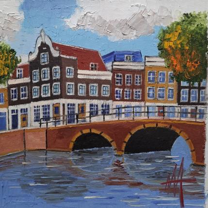 Gemälde Reguliersgracht, bridge view von De Jong Marcel | Gemälde Figurativ Öl Urban