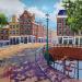 Painting Amsterdam ,a lovely spring day by De Jong Marcel | Painting Figurative Urban Oil