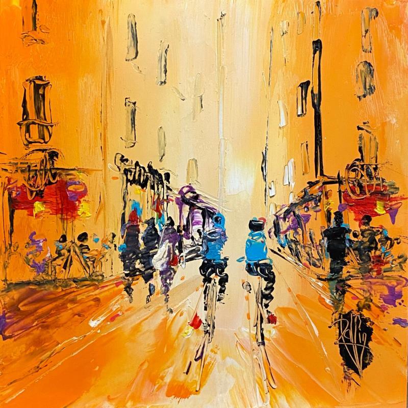 Painting Balade en ville by Raffin Christian | Painting Figurative Oil Pop icons, Urban
