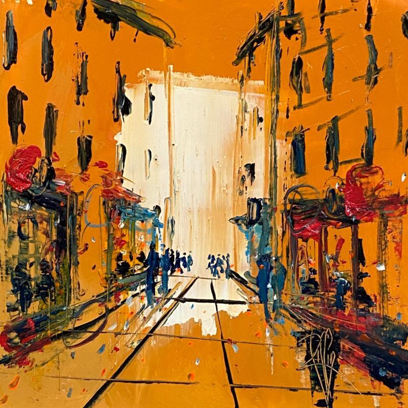 Painting Orange by Raffin Christian | Painting Figurative Urban Oil