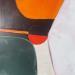Gemälde Le passage von Lau Blou | Gemälde Abstrakt Minimalistisch Acryl Collage Blattgold