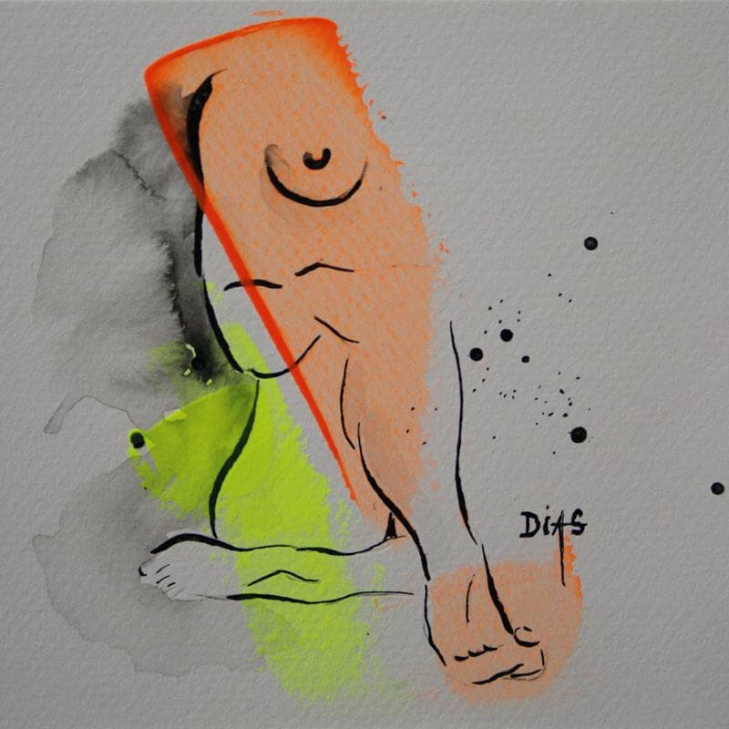 Painting Nu 1 by Dias | Painting Figurative Mixed Nude