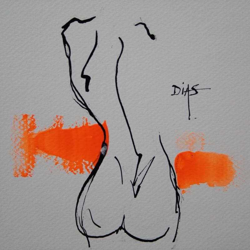 Painting Sans titre by Dias | Painting Figurative Mixed Nude