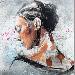 Painting KALIA by Istraille | Painting Figurative Portrait Acrylic