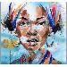 Painting KEASHA by Istraille | Painting Figurative Portrait Acrylic