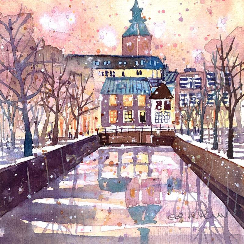 Painting NO.  23239  THE HAGUE  PRINSESSEWAL by Thurnherr Edith | Painting Subject matter Watercolor Urban