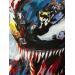 Gemälde Venom von Caizergues Noël  | Gemälde Pop-Art Porträt Kino Pop-Ikonen Acryl Collage
