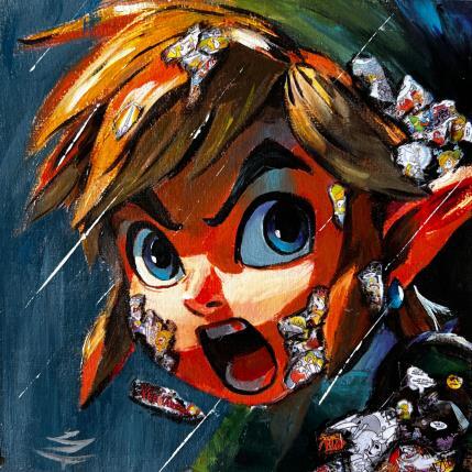 Painting Link HAYAH ! by Caizergues Noël  | Painting Pop-art Acrylic, Gluing Cinema, Pop icons, Portrait