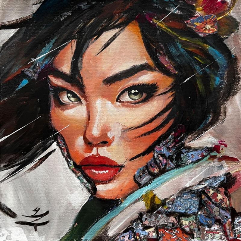 Painting Mulan by Caizergues Noël  | Painting Pop-art Cardboard Child, Cinema, Pop icons
