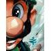 Painting Luigi by Caizergues Noël  | Painting Pop-art Cinema Pop icons Child Acrylic Gluing