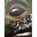 Gemälde Baby Yoda von Caizergues Noël  | Gemälde Pop-Art Kino Pop-Ikonen Kinder Acryl Collage