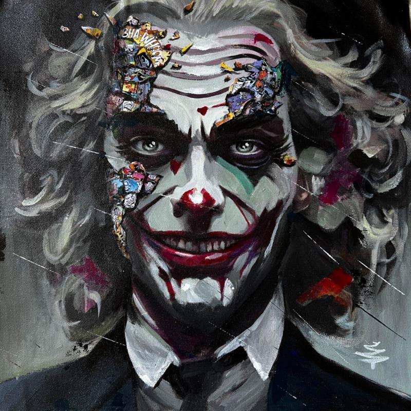 Gemälde Joker von Caizergues Noël  | Gemälde Pop-Art Acryl, Collage Kinder, Kino, Pop-Ikonen