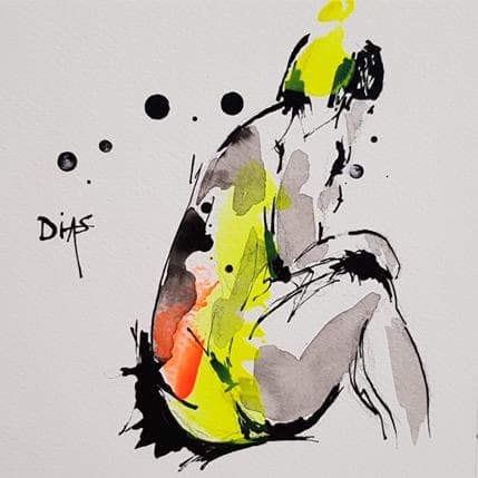 Painting Sans titre by Dias | Painting Figurative Mixed Nude