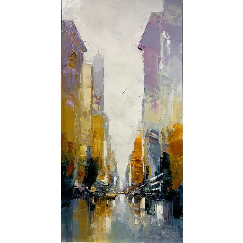 Painting 42nd Street by Castan Daniel | Painting Figurative Oil Urban