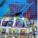 Painting La peau du ciel by Anicet Olivier | Painting Figurative Landscapes Urban Architecture Graffiti Acrylic Pastel