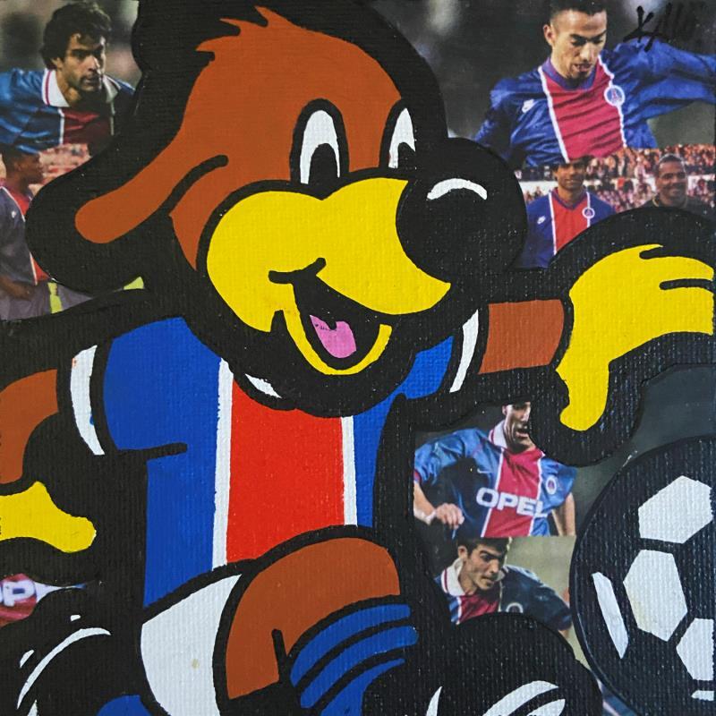 Gemälde PIF PSG von Kalo | Gemälde Pop-Art Pop-Ikonen Graffiti Collage Posca